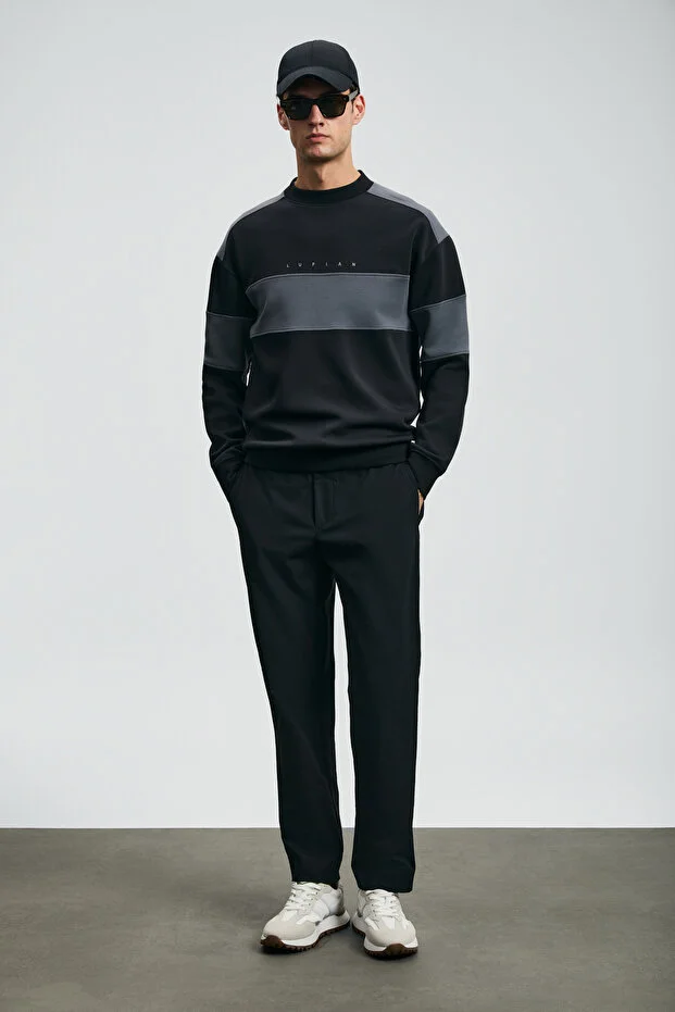 Pıeces Erkek Sweatshirt Siyah